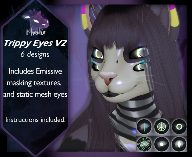 Second Life Marketplace KHAOTIX Trippy Eyes v2 (Emissive)